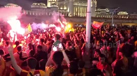 Spor Toto Super League: Fans celebrate championship in Istanbul, Turkey