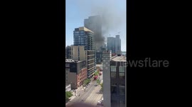Canada: Fire Engulfs Apartment In Toronto, Downtown Closed Briefly