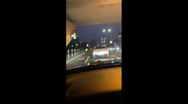 Scary one-car crash as BMW loses control in London and veers off