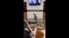 Boy Is a Hoverboard Bull Rider