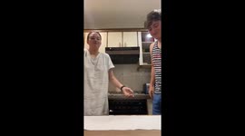 Couple Laughs At Funny Face Filters