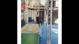 THIS second-time mother is on a mission to banish the “myth” of pregnant women being physically incapable of participating in extreme sports – by effortlessly scaling over 10 feet up a climbing wall, surfing, circus trapezing and even cartwheeling into th