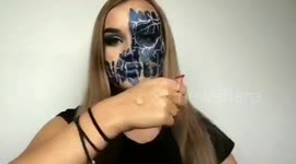 This makeup artist taught herself how to create terrifying illusion makeovers