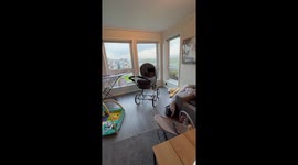 Dad Uses Drill to Create Rocking Effect for Baby