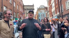 Dan Aykroyd arrives at Soho shop for signing event