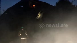 Emergency services assess damage after shelling strikes Dnipro