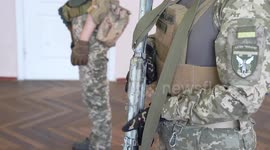Training of territorial defense members of legion Obolon in Kyiv, Ukraine