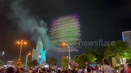 Almost 2,000 drones delight crowds with stunning light show in Vietnam