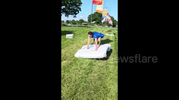 Clever UK man comes up with hovercraft bed as ultimate festival hack