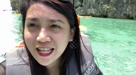 Excited fan falls from kayak when she sees her favourite actress