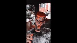 THIS DEFIANT ex- soldier who has over NINETY tattoos including his eyeballs and horn implants says people are too scared to make eye-contact with him but he is more comfortable than ever in his own skin.