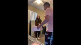 Man's excitement goes through the roof upon learning that he was going to be a dad for the 1st time