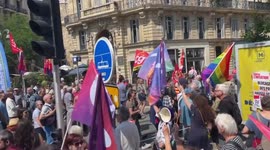 Protest Against Pension Reform Unfolds in Marseille, France