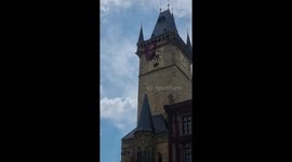 West Ham vs fiorentina in Prague this was the moment west Ham fan . Went to the top of a church and hung a massive west Ham flag out the top. I took this video was an amazing experience