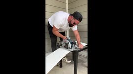 Guy makes invention to prevent package thieves using a table and mirror