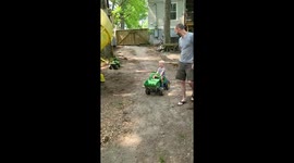 Power Tool Battery Overpowers Toy Tractor