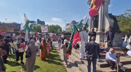 Pro Imran Khan protest. In Manchester, England