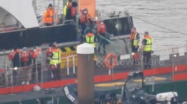 Border Force vessel Typhoon arrives in Dover 'with around 100 migrants on board'