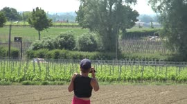The Danger of Rally. Spectator crosses leisurely, spectators shout