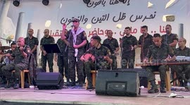 Palestinians attend the 