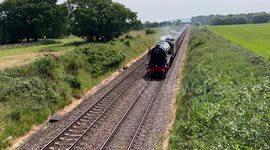The Flying Scotsman Train (60103) The Cheshireman tour. Footage from Nr Chester.