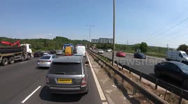 Liverpool to Leeds timelapse via M57 M62 & M621 motorways