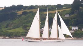 The Richard Mille Cup. A new Classic pre 1939 racing sail yacht invitational regatta. Spectacular authentic and restored sail boats at Falmouth Cornwall UK