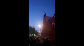 West ham United fans and team celebrating winning an European cup after 40 years