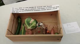At the vegetable Sculpture show at the Lambeth Country Show someone creates the Royal Family