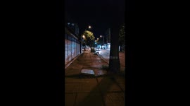 Drunk and agressive girls fight on the street and yelling at taxy driver to pool over