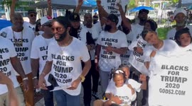 Blacks For Trump Chant for Trump in Miami, FL, USA