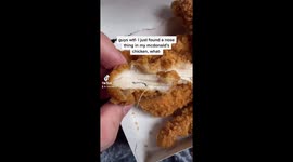 THIS BOY went viral after he posted a video online showing how he found an intact nose ring in a McDonald’s Chicken Select and nearly ATE IT after biting into it.