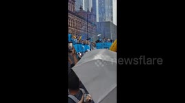 Phil Foden Holding The Champions League Trophy in Manchester, UK