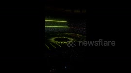 Fire Show at Karim Benzema's Presentation to Al-Ittihad Club in Jeddah, Saudi Arabia