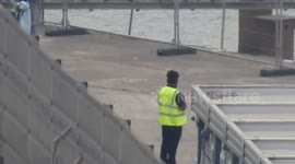 Border Force vessel brings in asylum seekers rescued at sea to Dover