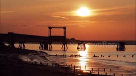 Stunning sunset in Kent as Brits enjoy hot spell