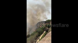 Spain: Brush Fire Erupts Near Montjuïc Castle In Barcelona