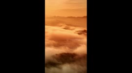 Stunning sea of clouds coat northern China's Ural Mountains