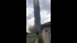 Landspout Tornado in Alberta Canada