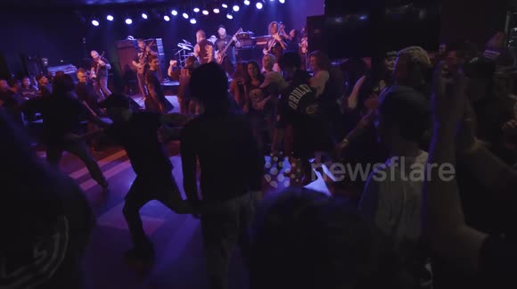 Man goes wild in Heavy Metal Mosh Pit