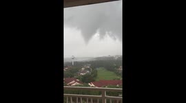 Friends Watch Tornado Form in Miramar Beach, Florida