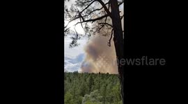 Fire erupts near Pinos Altos, New Mexico