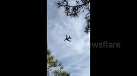 Plane flies over fire in Pinos Altos, New Mexico