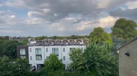 Half rainbow over north London skyline