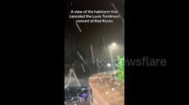 Fans hit by large hail at Louis Tomlinson's concert in Colorado, US