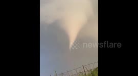 Tornado sweeps through town in Pampanga, Philippines, causing damage to homes