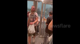 People take cover as extreme storm batters Kassel, Germany