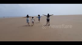 Fun and enjoyment with friends at Talsari Beach located at Odisha, India