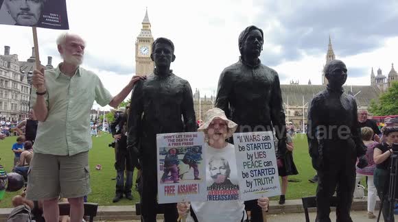 Stand on the Chair - Free Assange, London, UK
