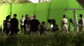 A Big Crew And Actors Donning Stormtroopers Costumes Seen Filming A Scene